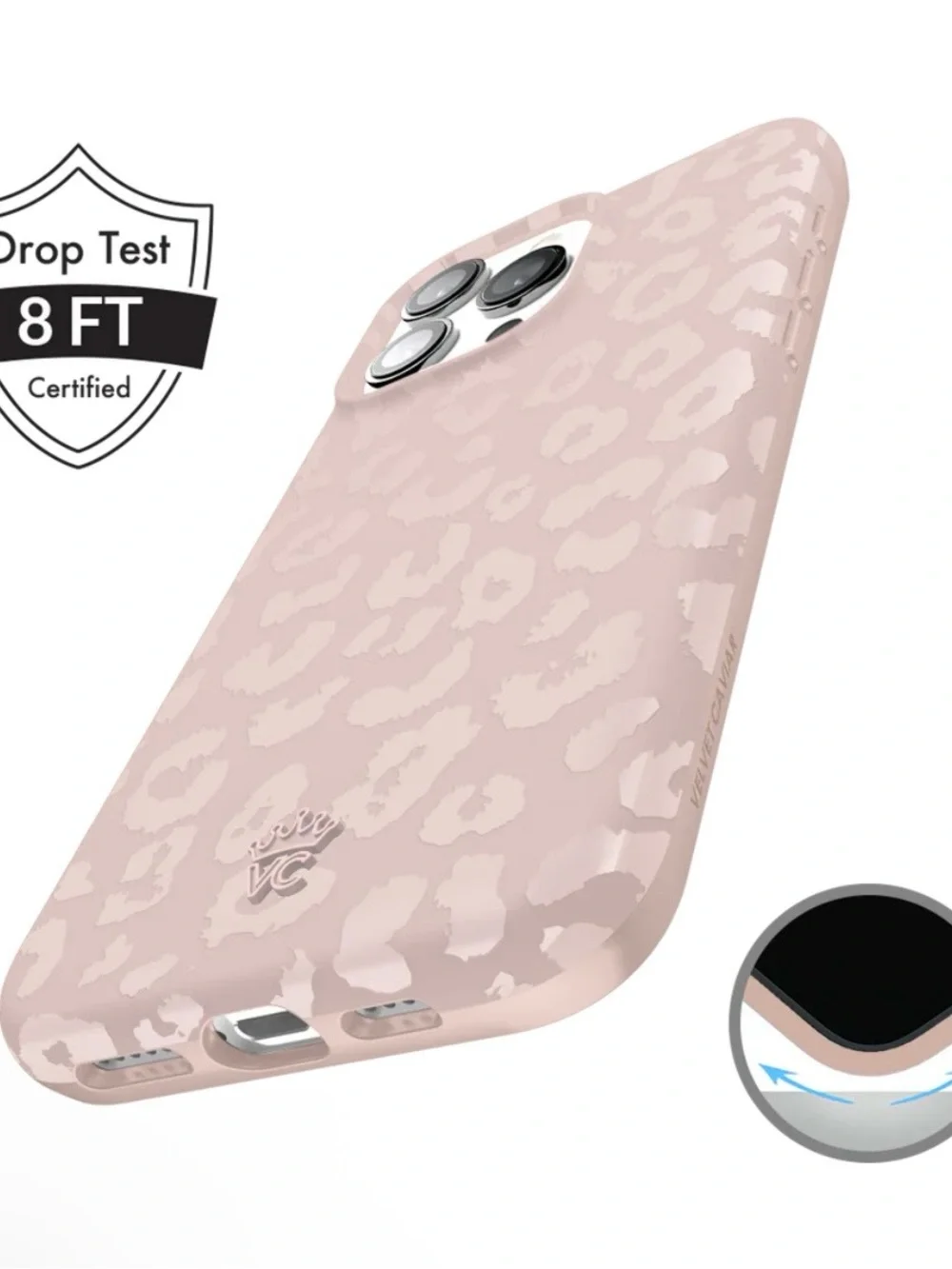 Velvet Caviar Nude Leopard Glossy Phone Case for iPhone 16 Pro